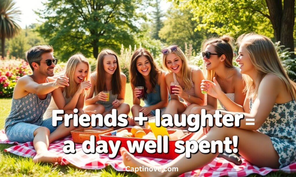 A Day Well Spent with Friends Captions