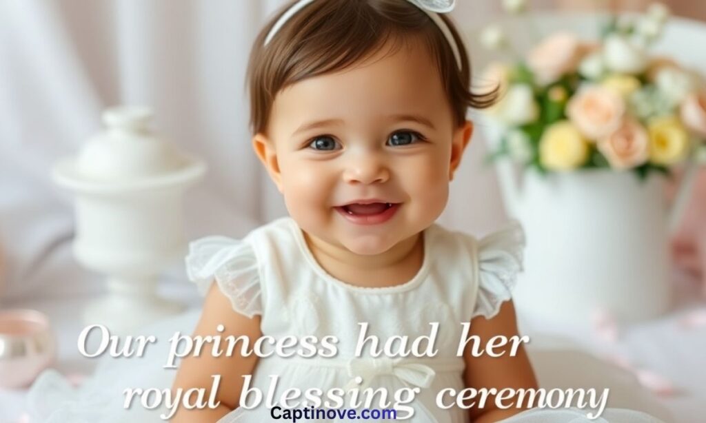 Cute Christening Instagram Caption for Baby Girls