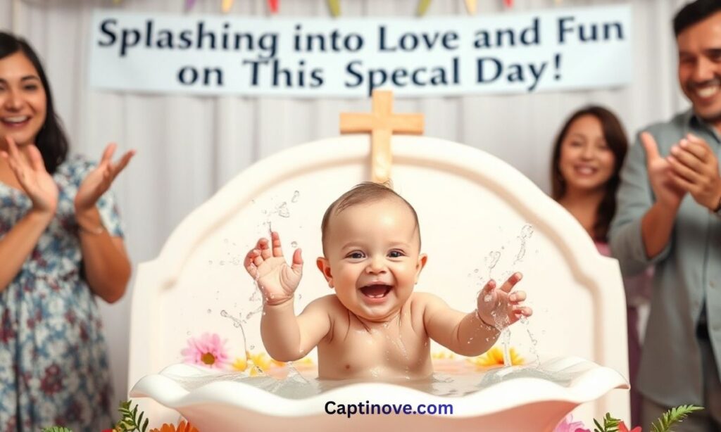 Playful Christening Instagram Caption