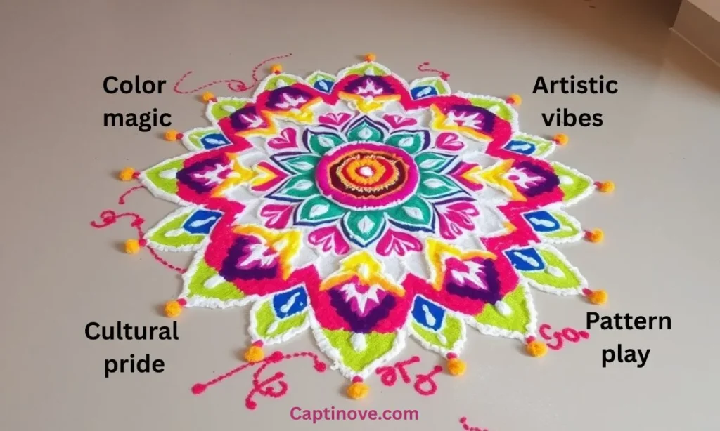 Short Rangoli Captions for Instagram