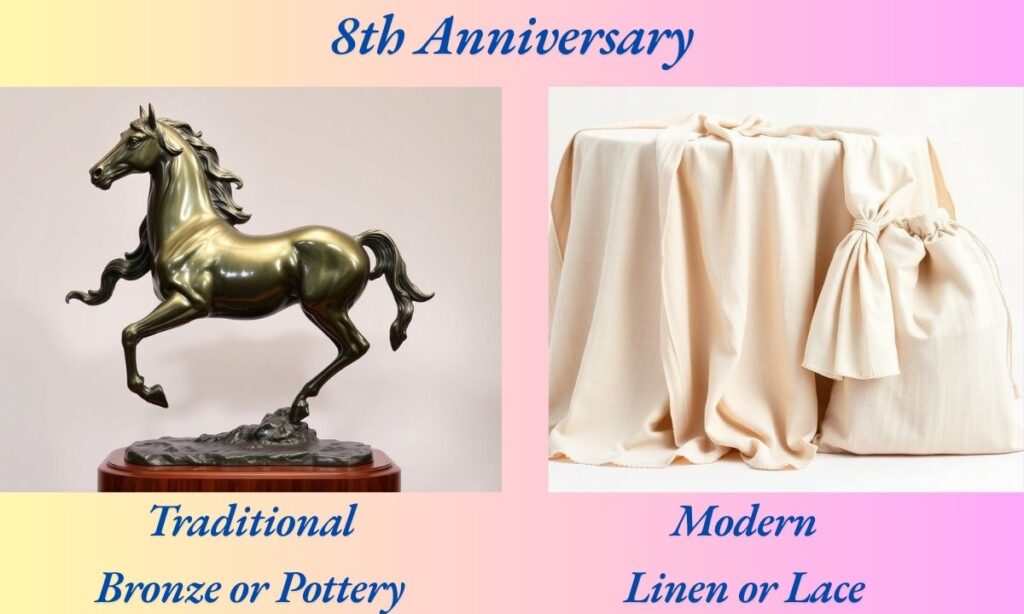 8th Anniversary Bronze or Pottery