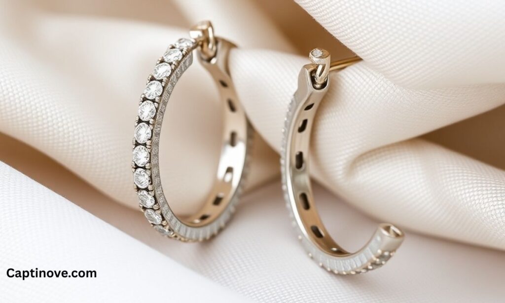 Mejuri Pavé Diamond Huggie Hoops