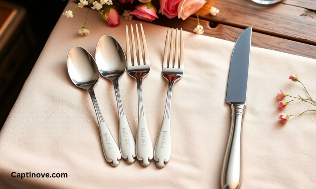 Personalized engraved silverware
