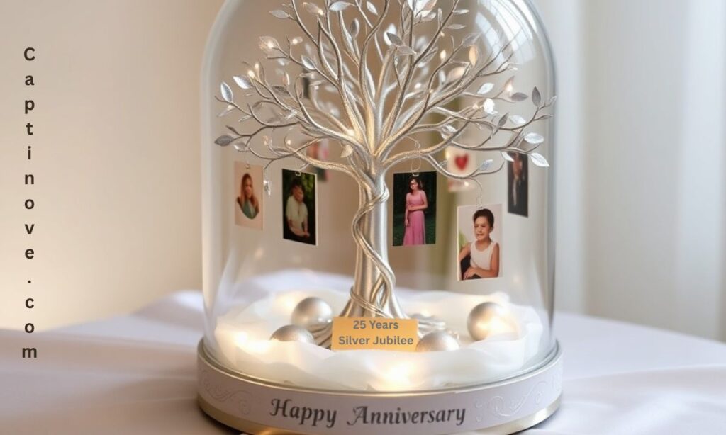 _Silver Anniversary Family Tree Dome Decoration