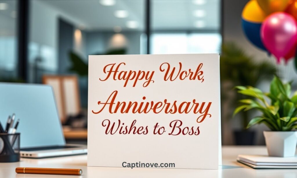 Work Anniversary Wishes to Boss