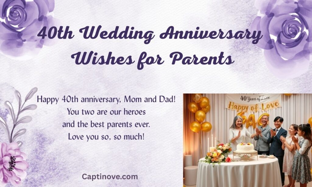 40th Wedding Anniversary Messages for Parents