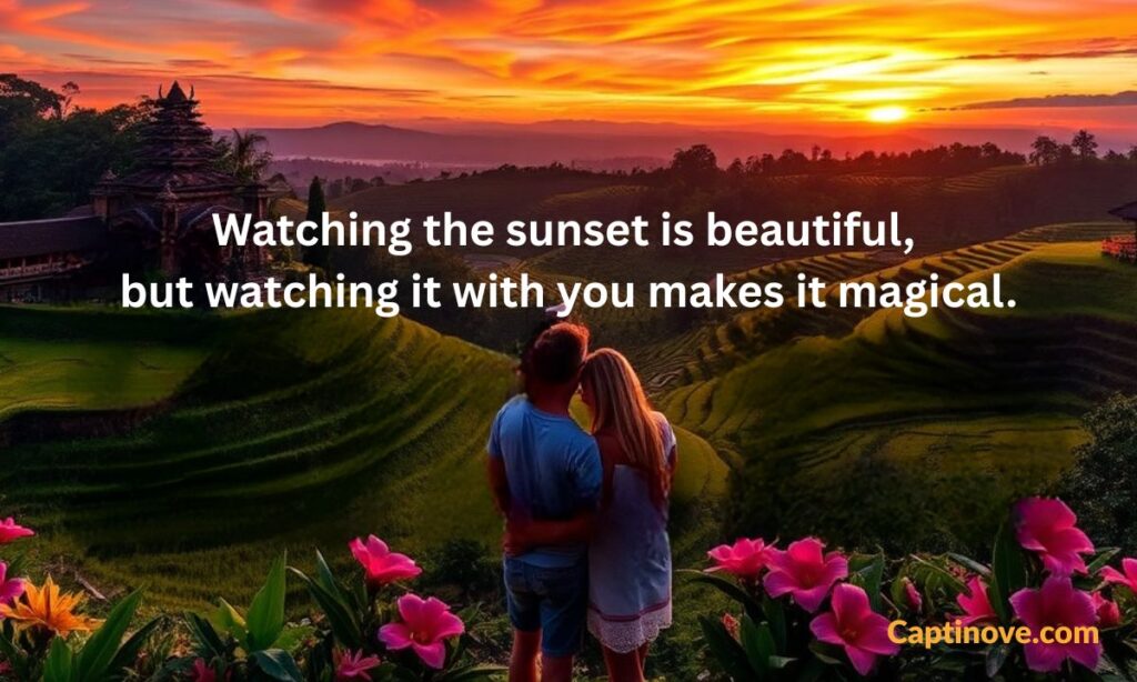 Cute Couple Sunset Instagram Captions