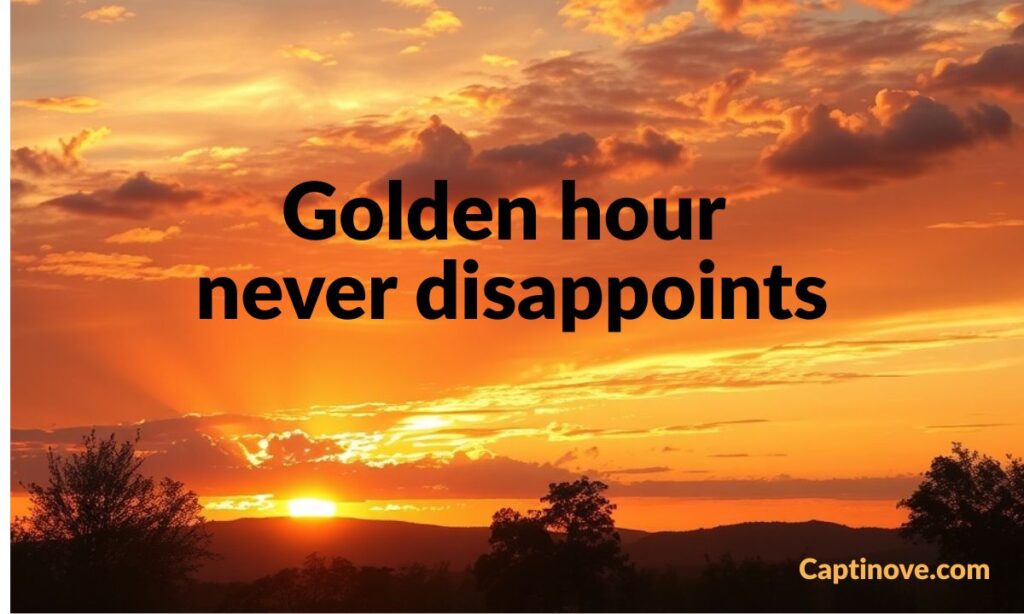 Golden Hour Captions for Instagram