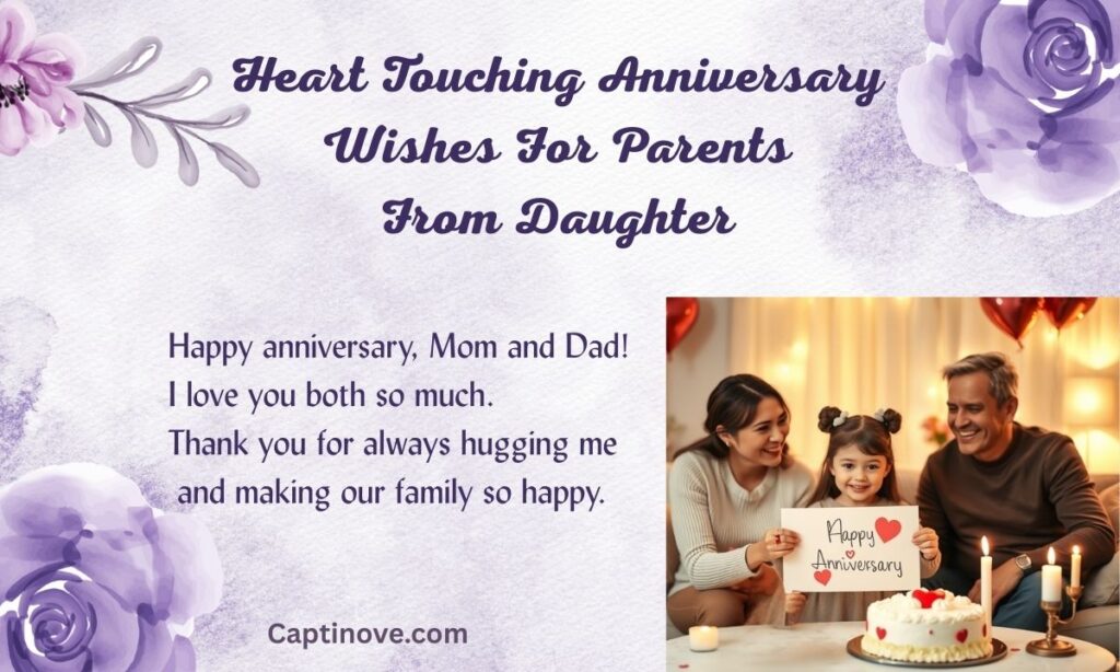 Heart Touching Anniversary Wishes For Parents From Daughter